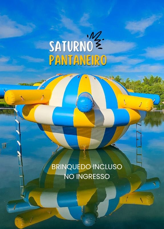 novo brinquedo na praia, saturno pantaneiro