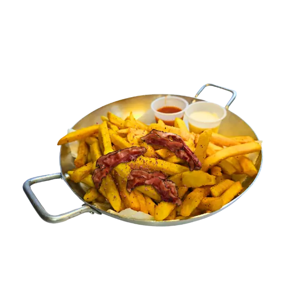 Bacon Fries with cheddar cheese