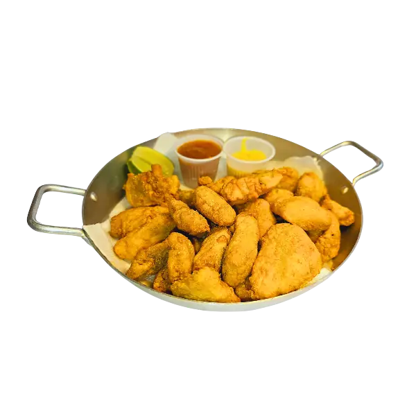Crispy Tilapia Strips, with tartar sauce and lime