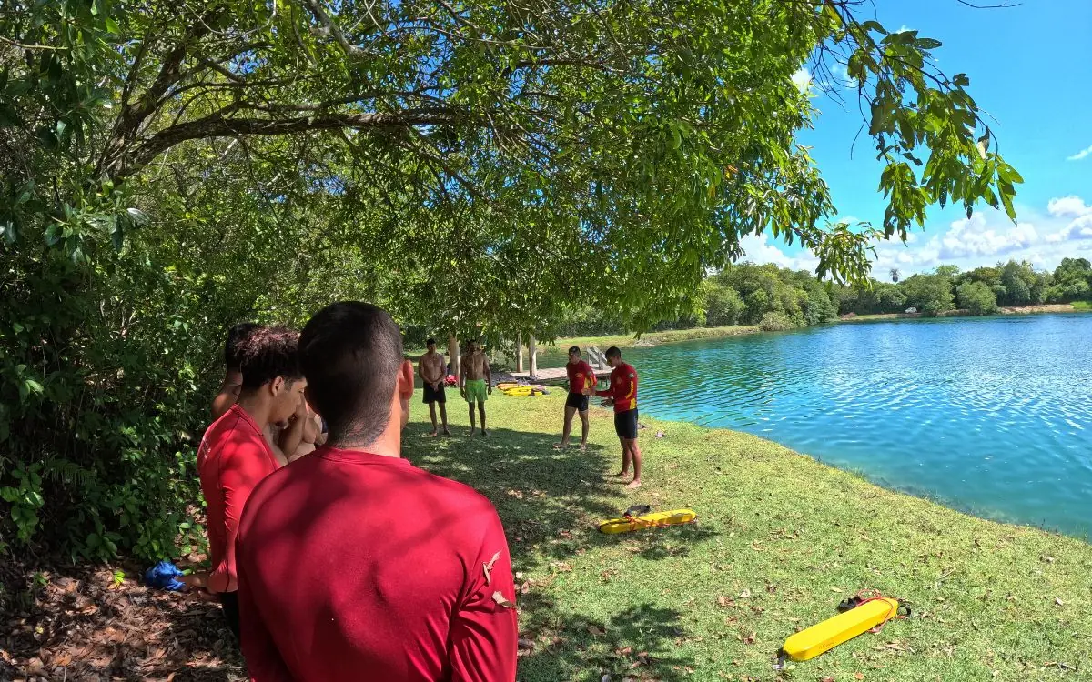 Trained lifeguard team monitoring the lagoon at Praia da Figueira
